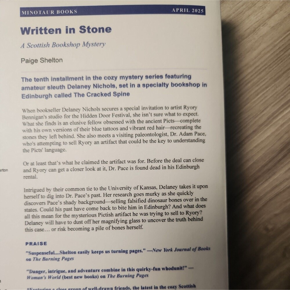 Written in Stone: A Scottish Bookshop Mystery BY Paige Shelton PaperBack - Picture 6 of 7